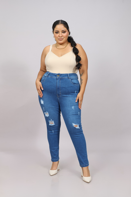 Skinny Urpi Light Blue Ripped