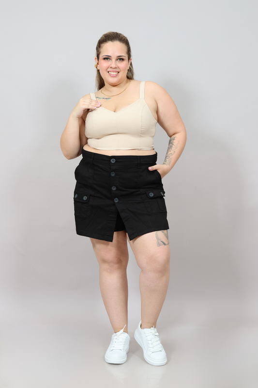 Janella Camel Short Skirt