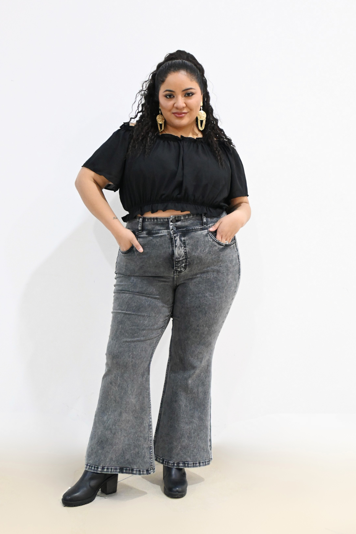 Jeans Flare Liz Plomo