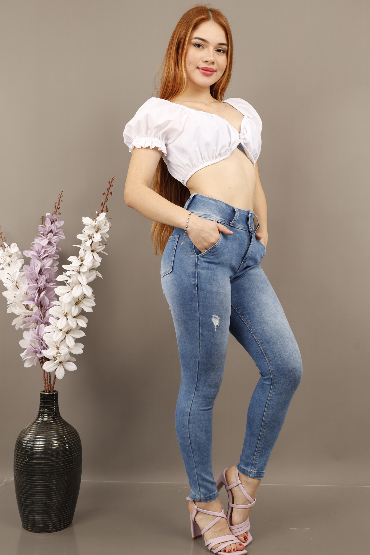 Jeans Skinny New Celeste Rasgado