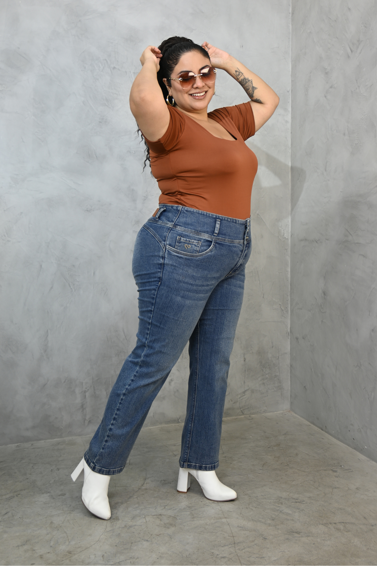 Jeans Corte Recto Alexa Maíz Cenizo
