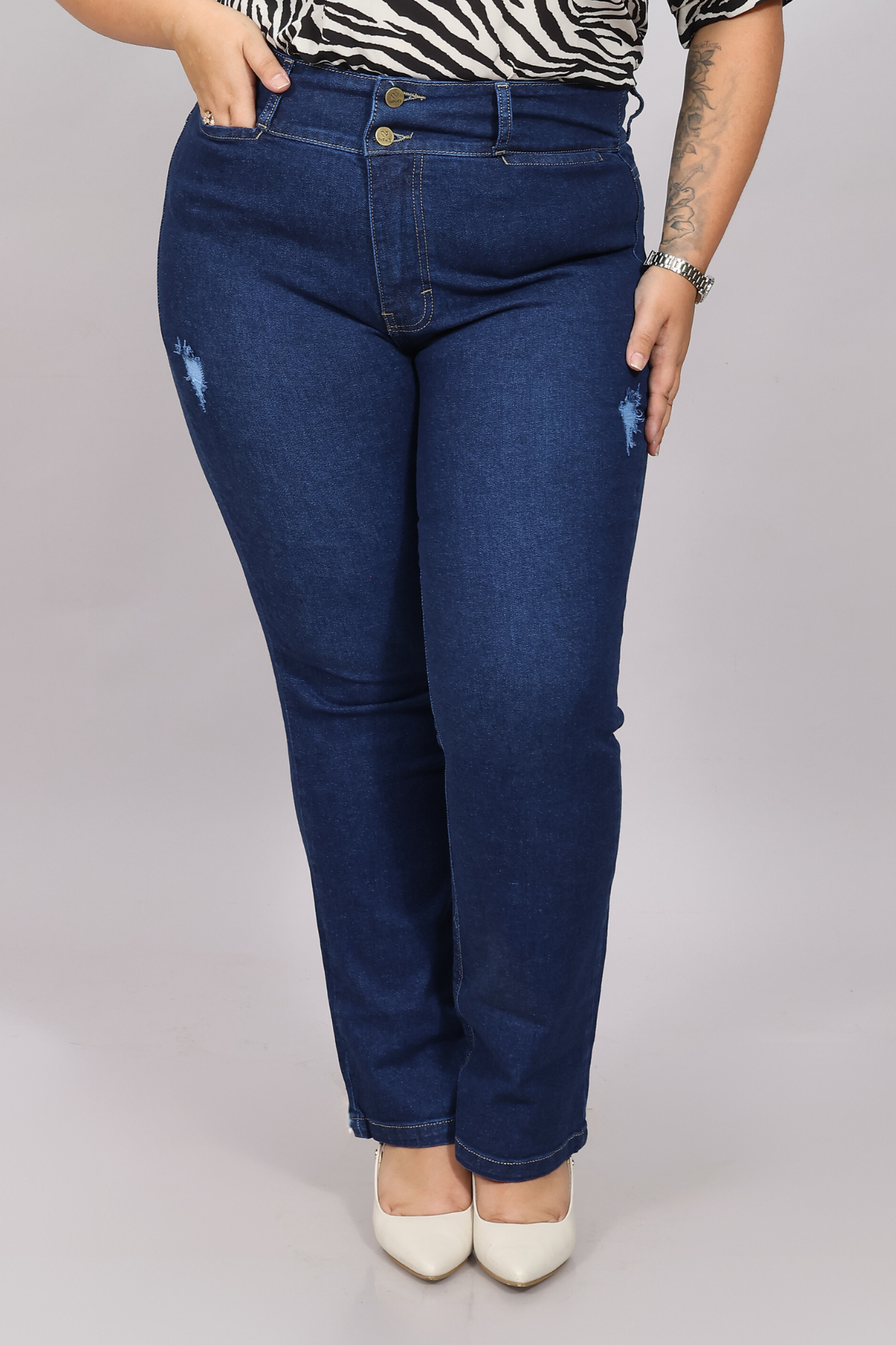 Damaris Blue Straight Cut Jeans