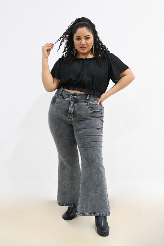 Jeans Flare Liz Plomo