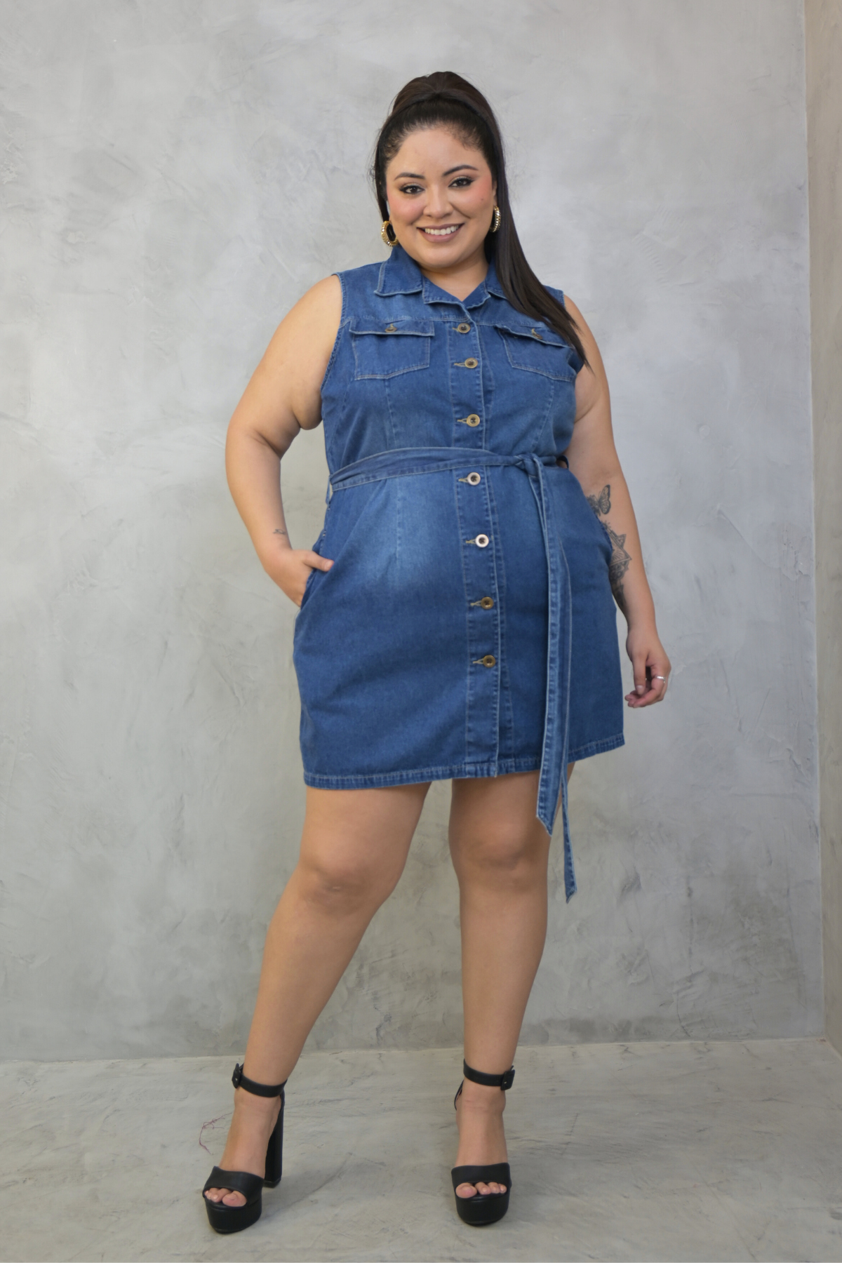 Vestido Denim Zaida Azul