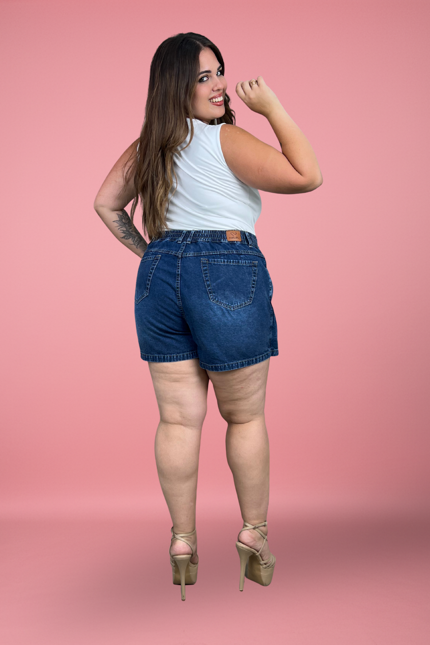 Falda Short Kristel Azul Cristal