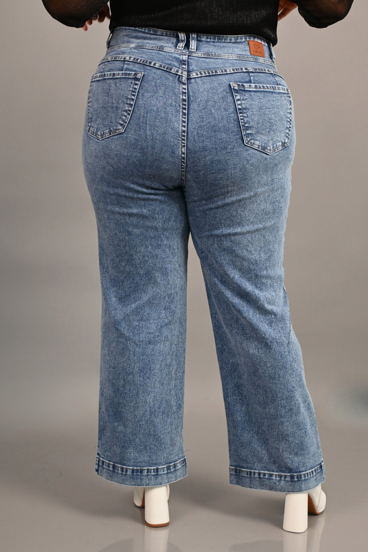 Wide Leg Luna Strass Cenizo