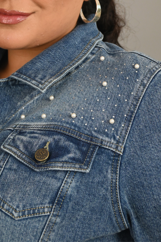 Casaca Sofia Strass Maíz