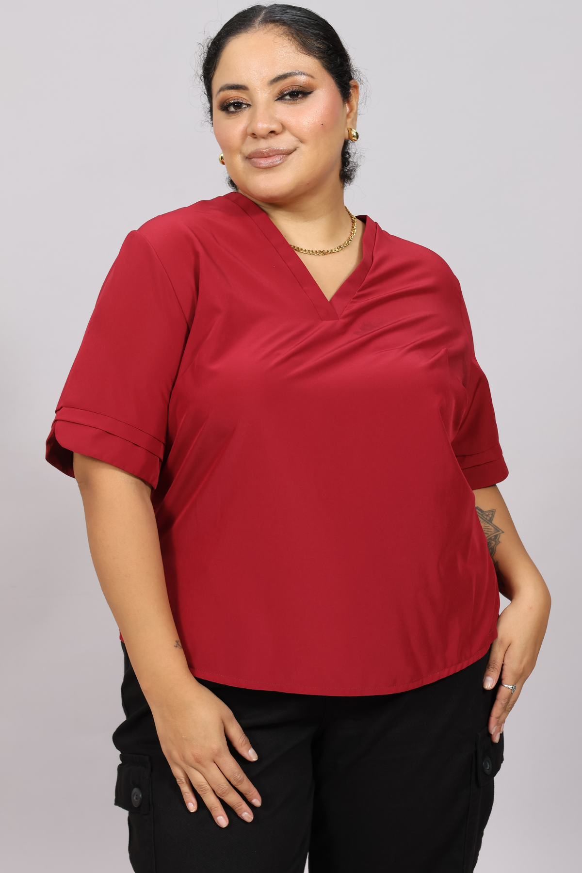 Amanda Wine Blouse