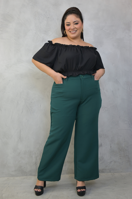 Pantalón Corte Recto Olinda Verde