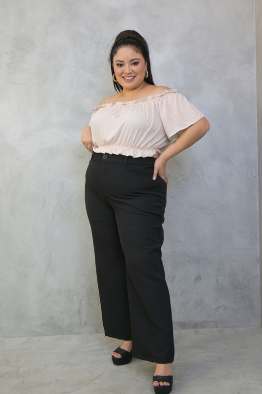 Pantalón Corte Recto Olinda Negro