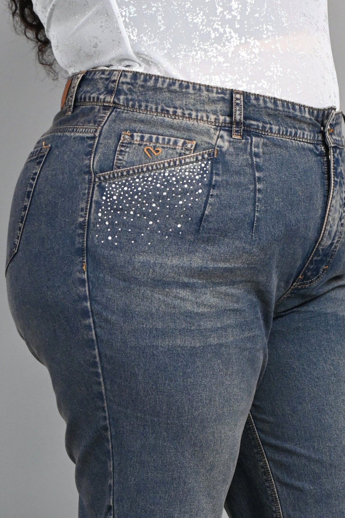 Jeans Slouchy Emilia Strass Madera