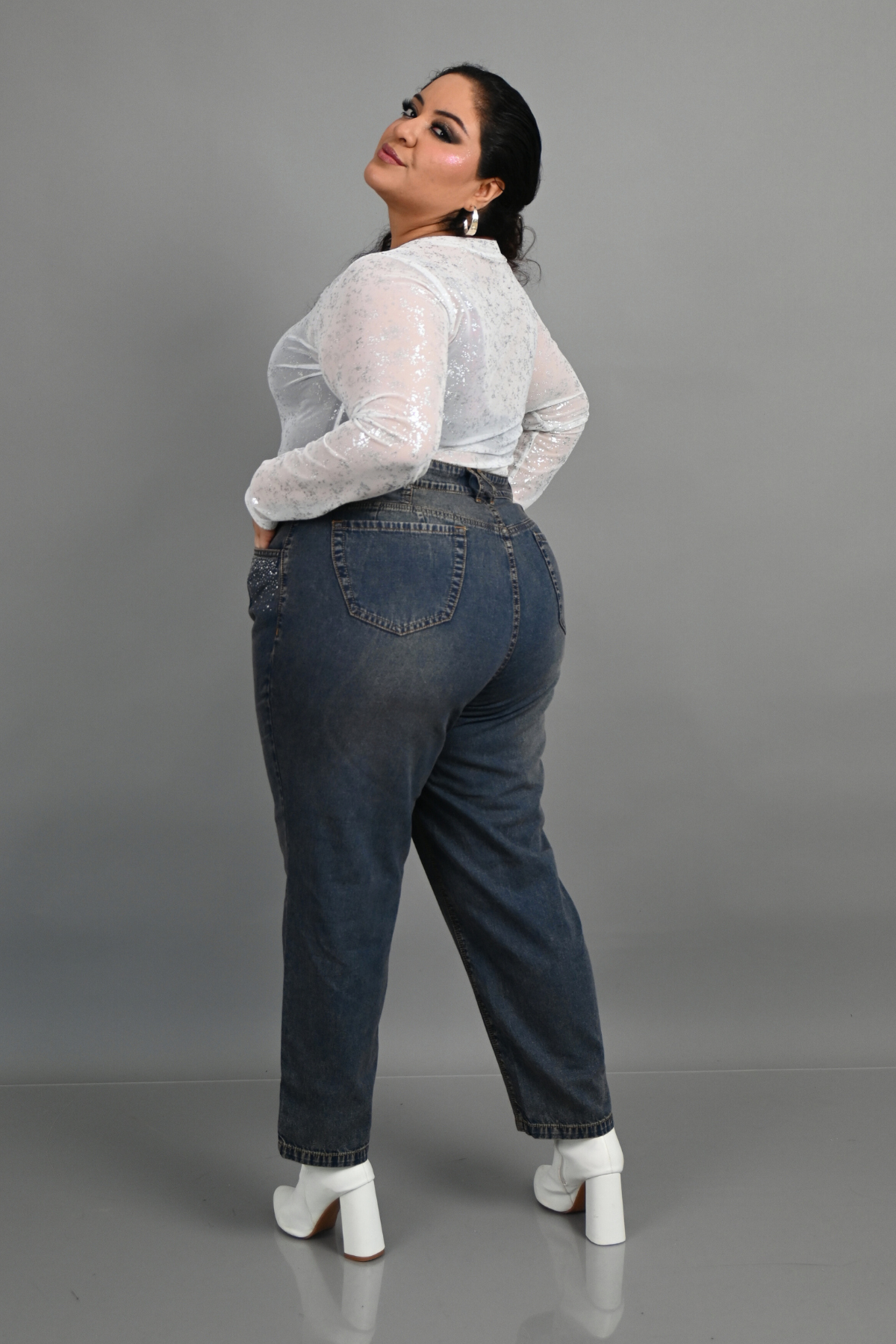 Jeans Slouchy Emilia Strass Madera