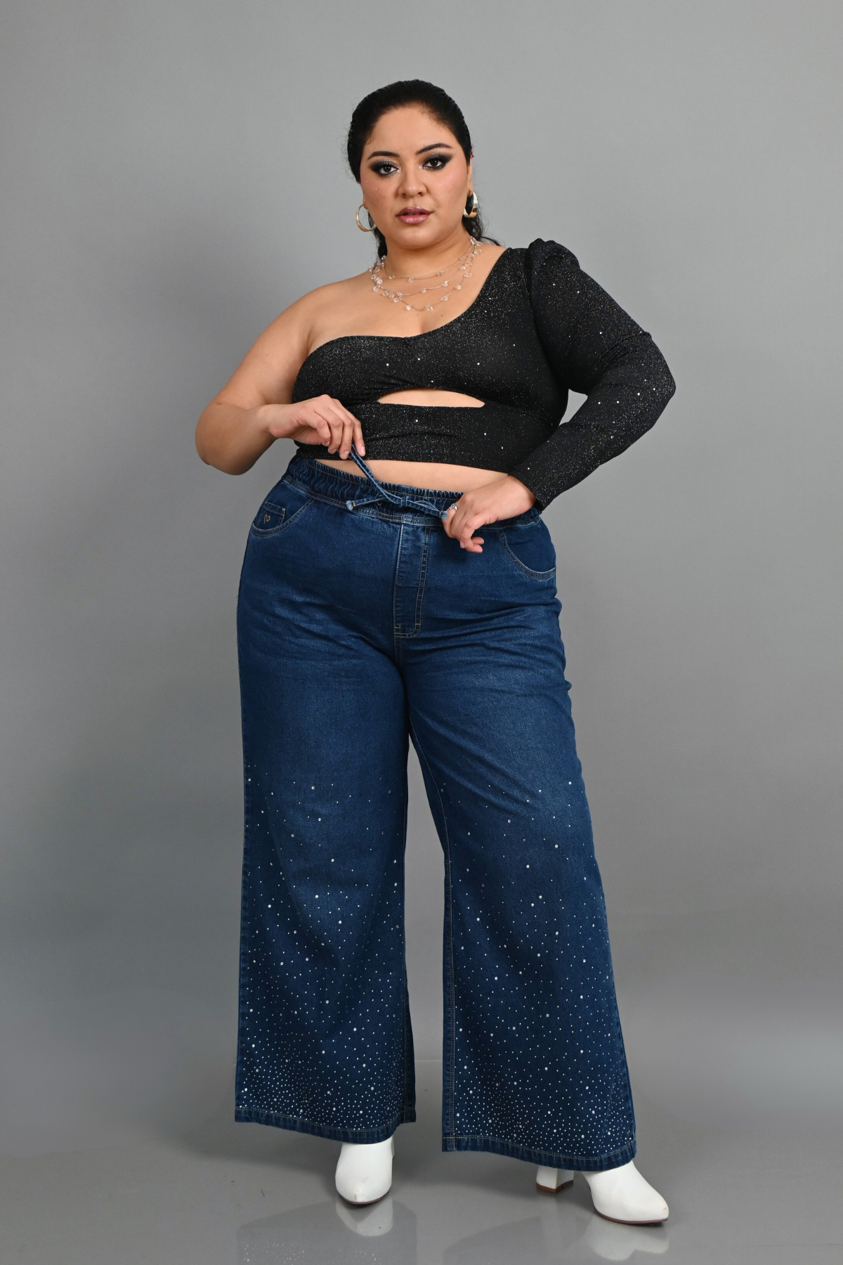 Jeans Wide Leg Kimberly Strass