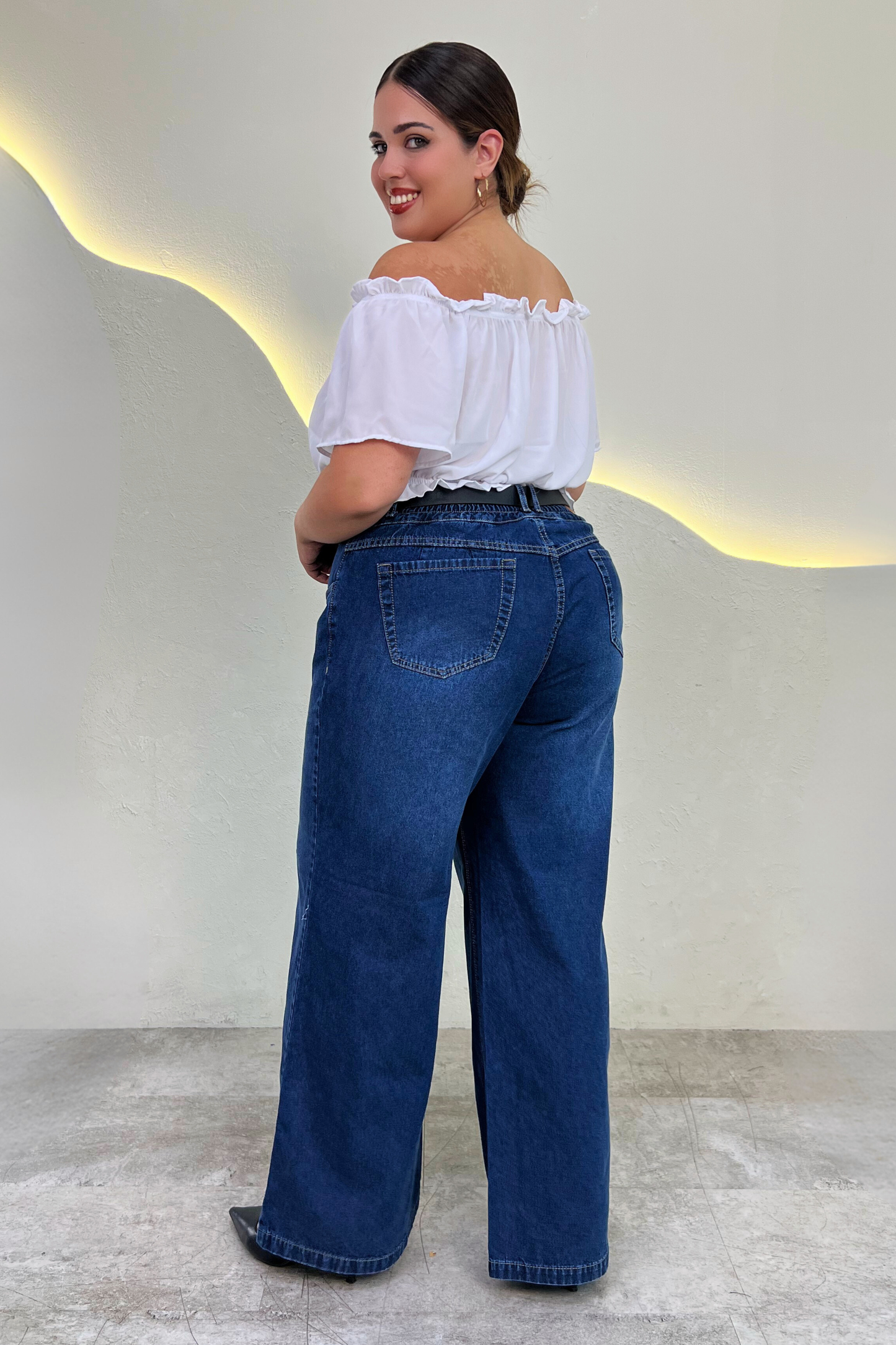 Jeans Wide Leg Salome - Azul Cristal