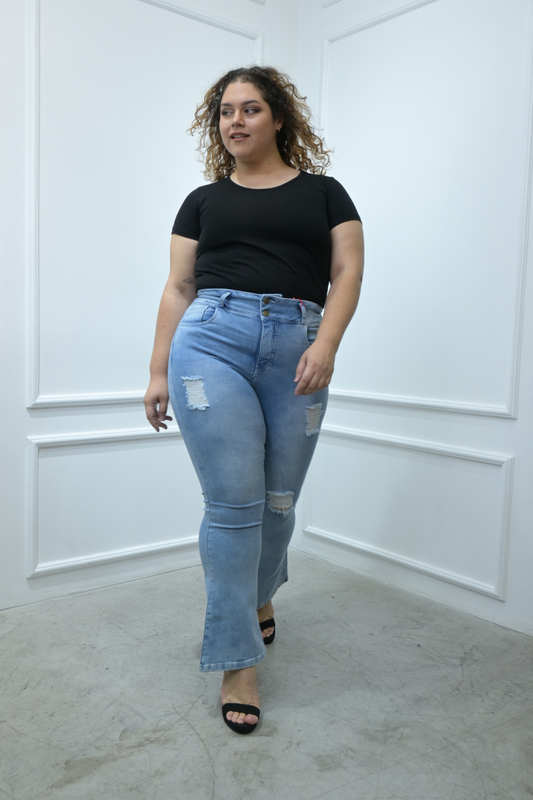 Jeans Flare Britanie Celeste