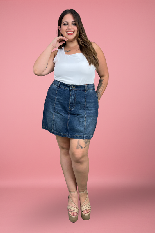 Falda Denim Antonia Azul