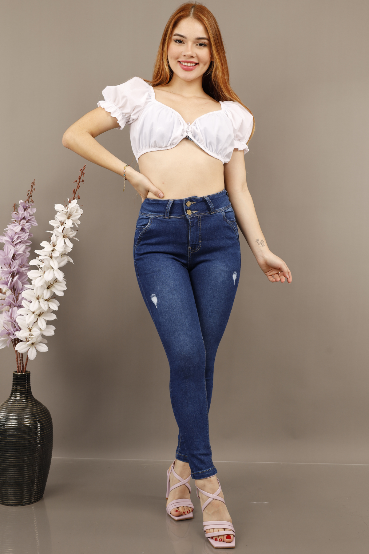Jeans Skinny New Azul Rasgado