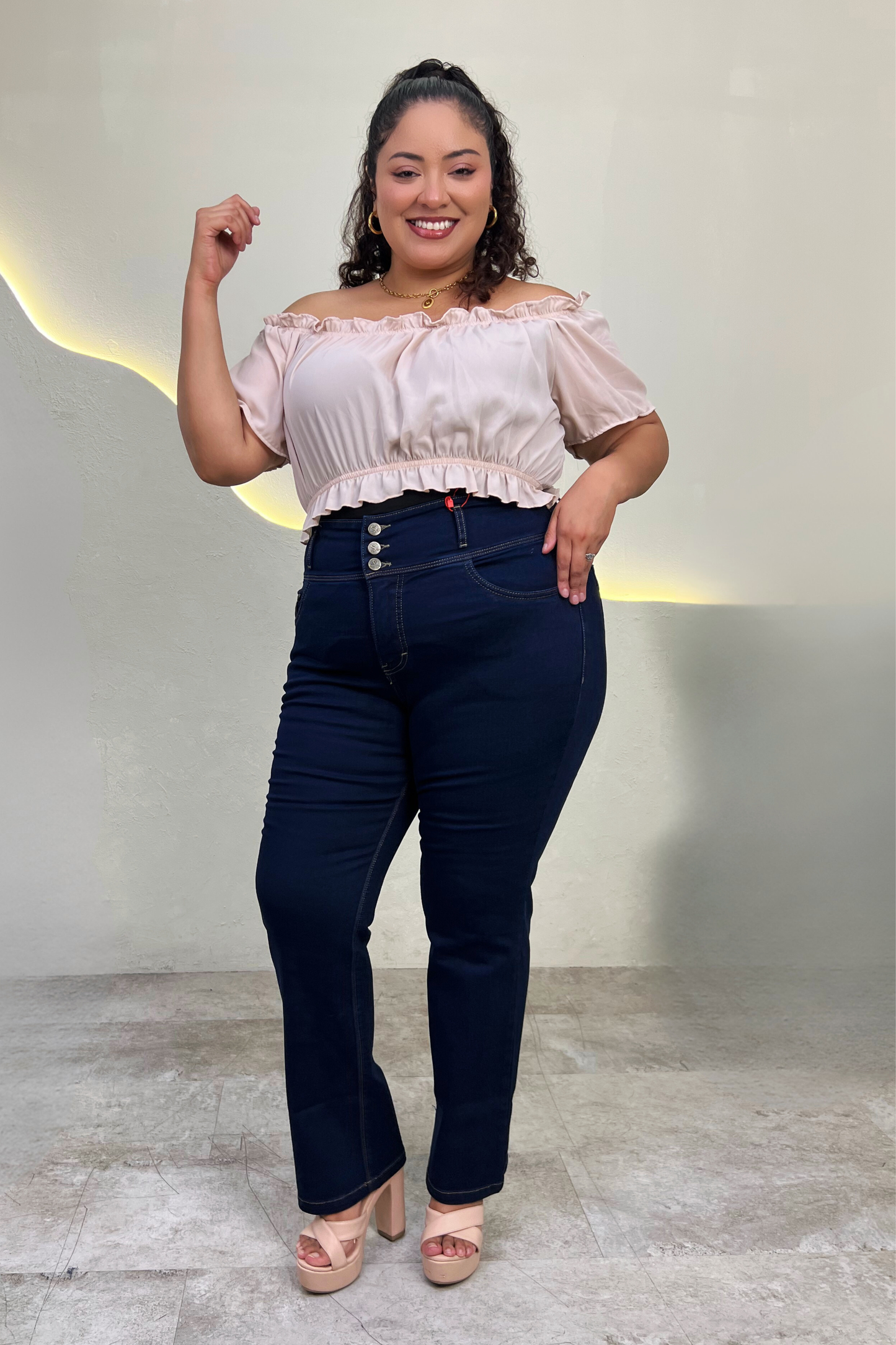 Jeans Corte Recto Anel - Night Blue