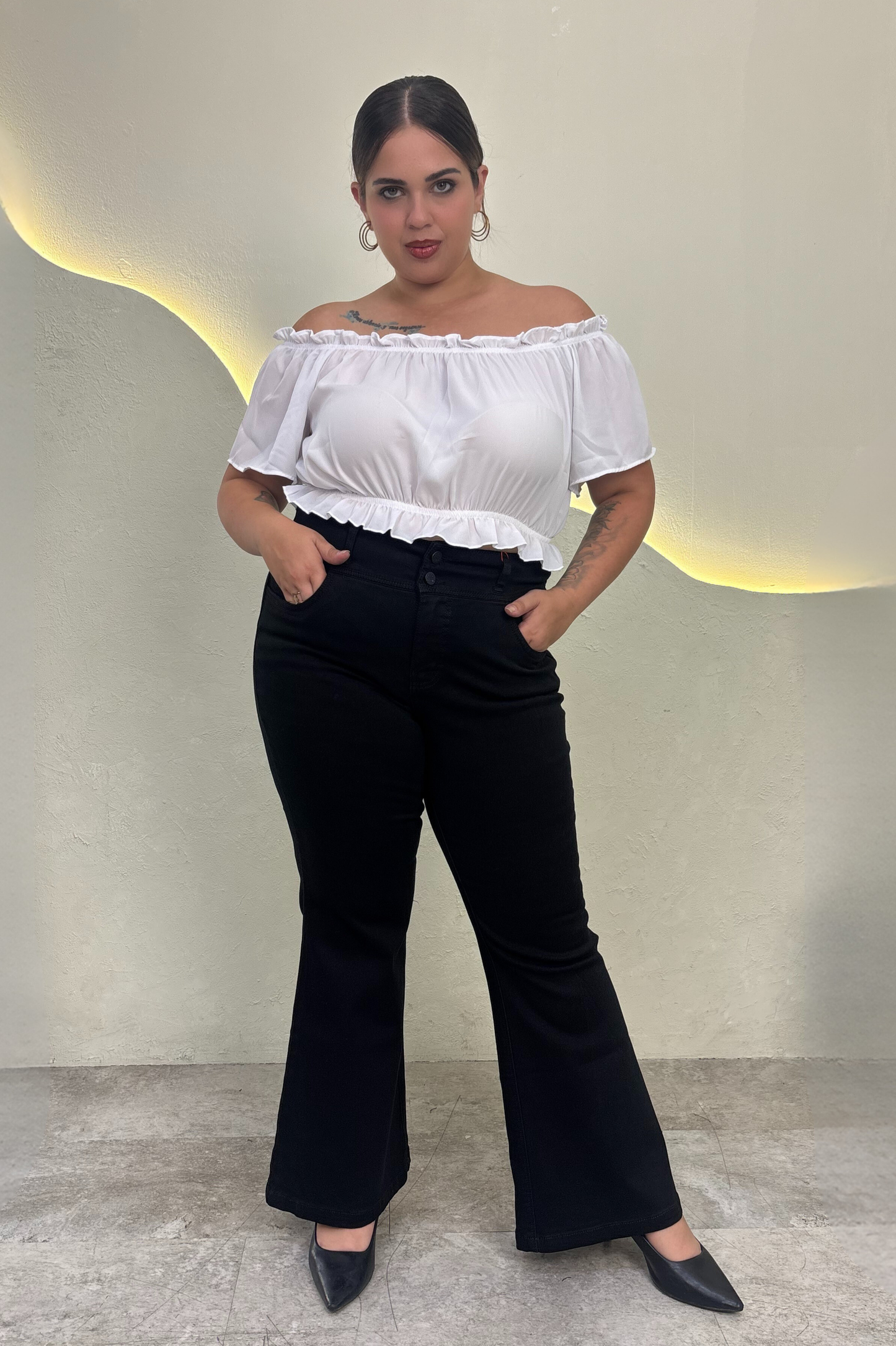Jeans Flare Liz - Negro