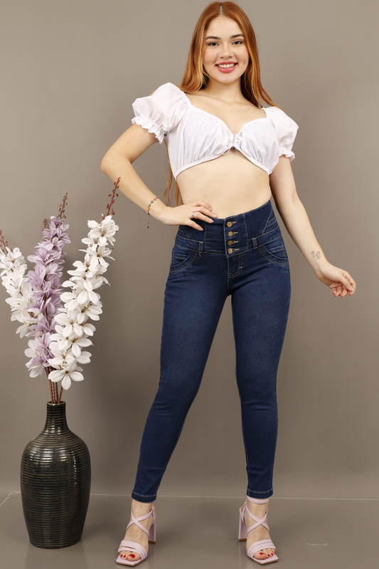 Jeans Skinny Zafiro Azul