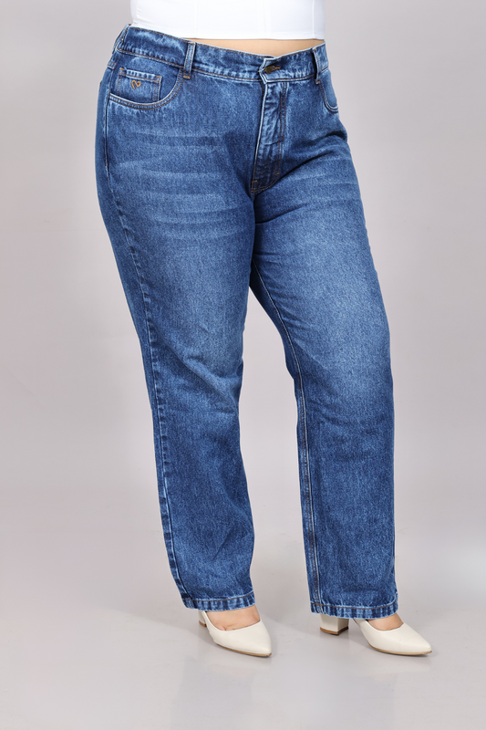 Jeans Corte Recto Elifh Azul