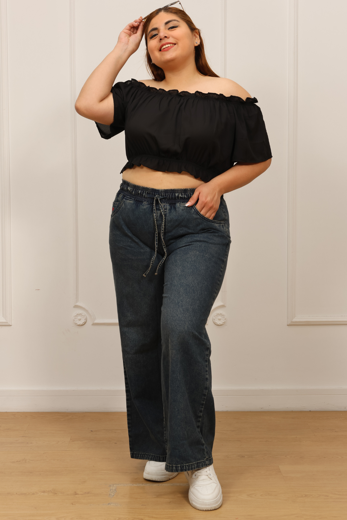 Jeans Wide Leg Kimberly Azul Vintage