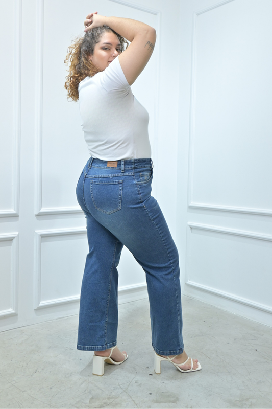 Jeans Wide Leg Arelis Maíz