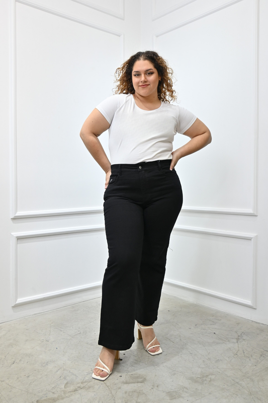 Jeans Wide Leg Arelis Negro