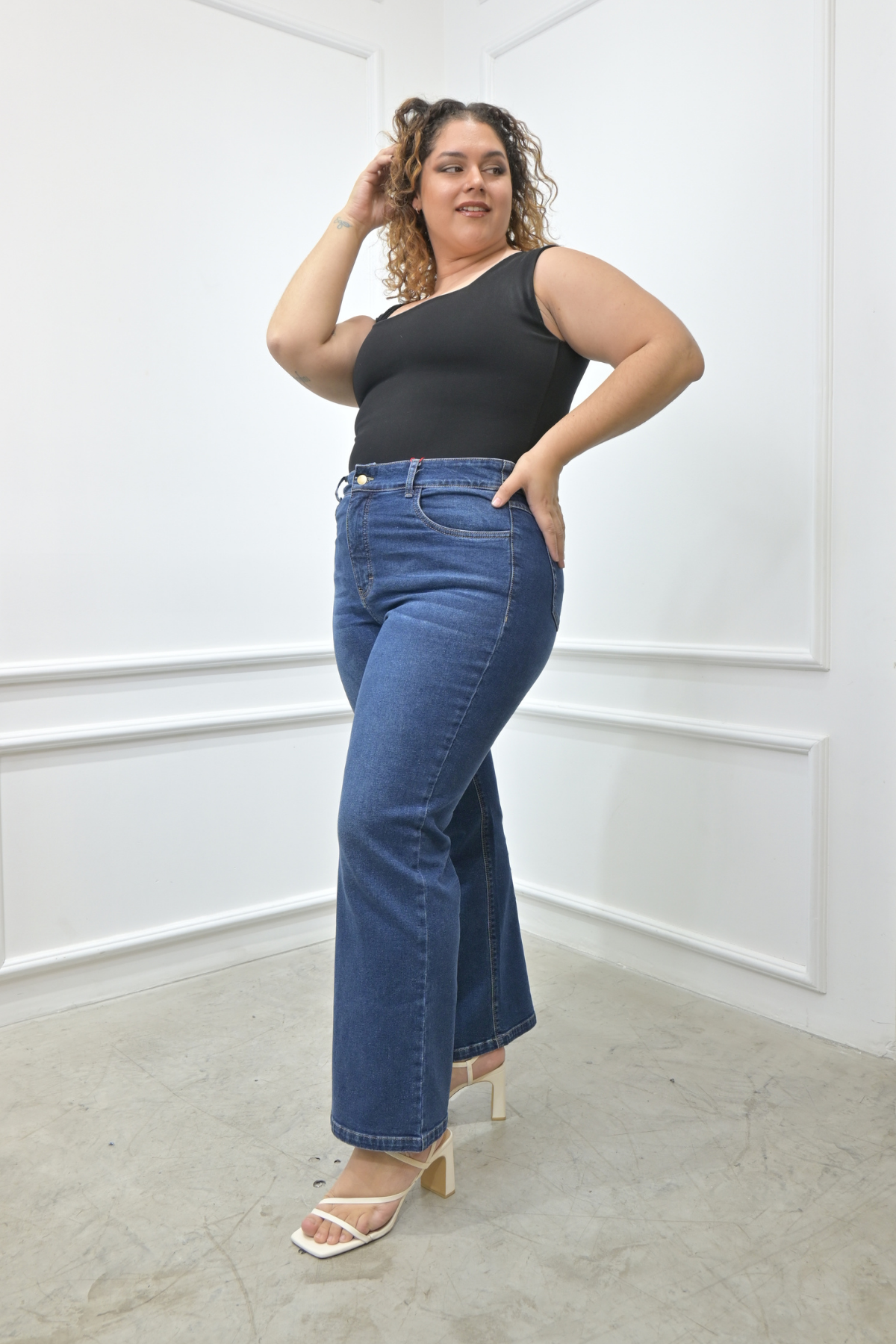Jeans Wide Leg Arelis Cristal