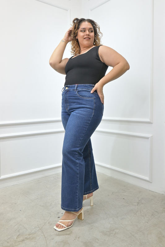 Jeans Wide Leg Arelis Cristal