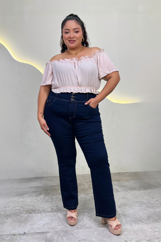 Jeans Corte Recto Anel - Night Blue