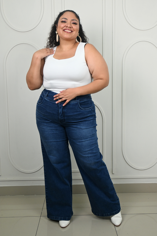 Wide Leg Alisson Azul Cristal