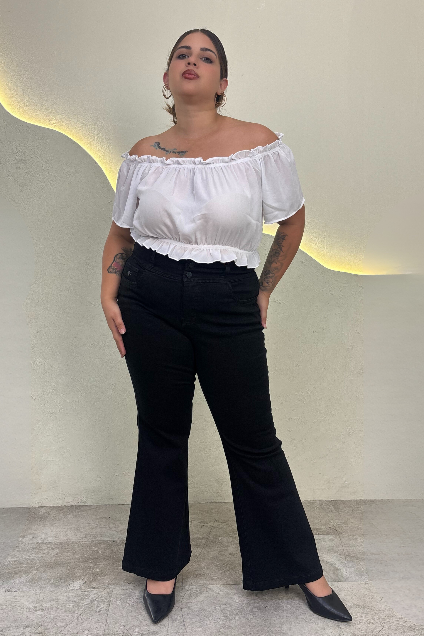 Jeans Flare Liz - Negro