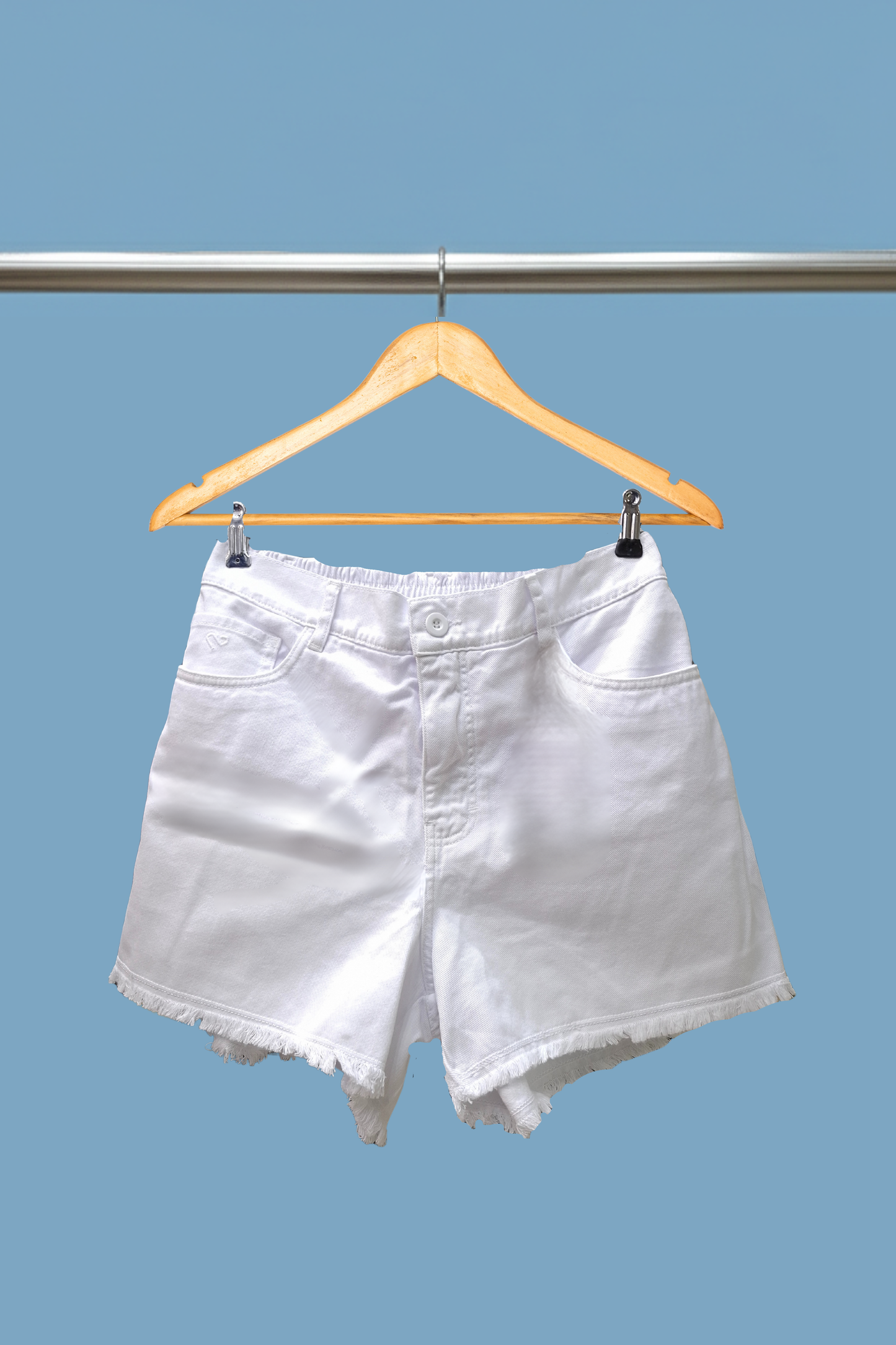 Short Sirena Desflecado Blanco