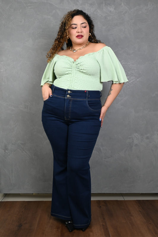 Jeans Flare Liz - Azul Natural