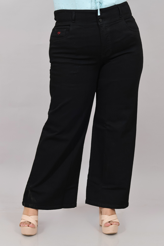 Jeans Wide Leg Criss Negro