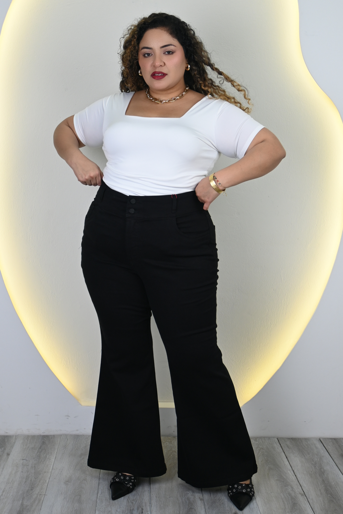 Jeans Flare Liz - Negro