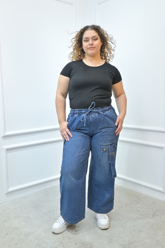 Jeans Wide Leg Gala Azul