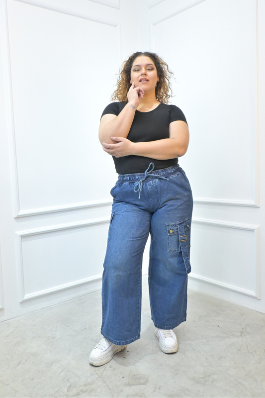 Jeans Wide Leg Gala Azul