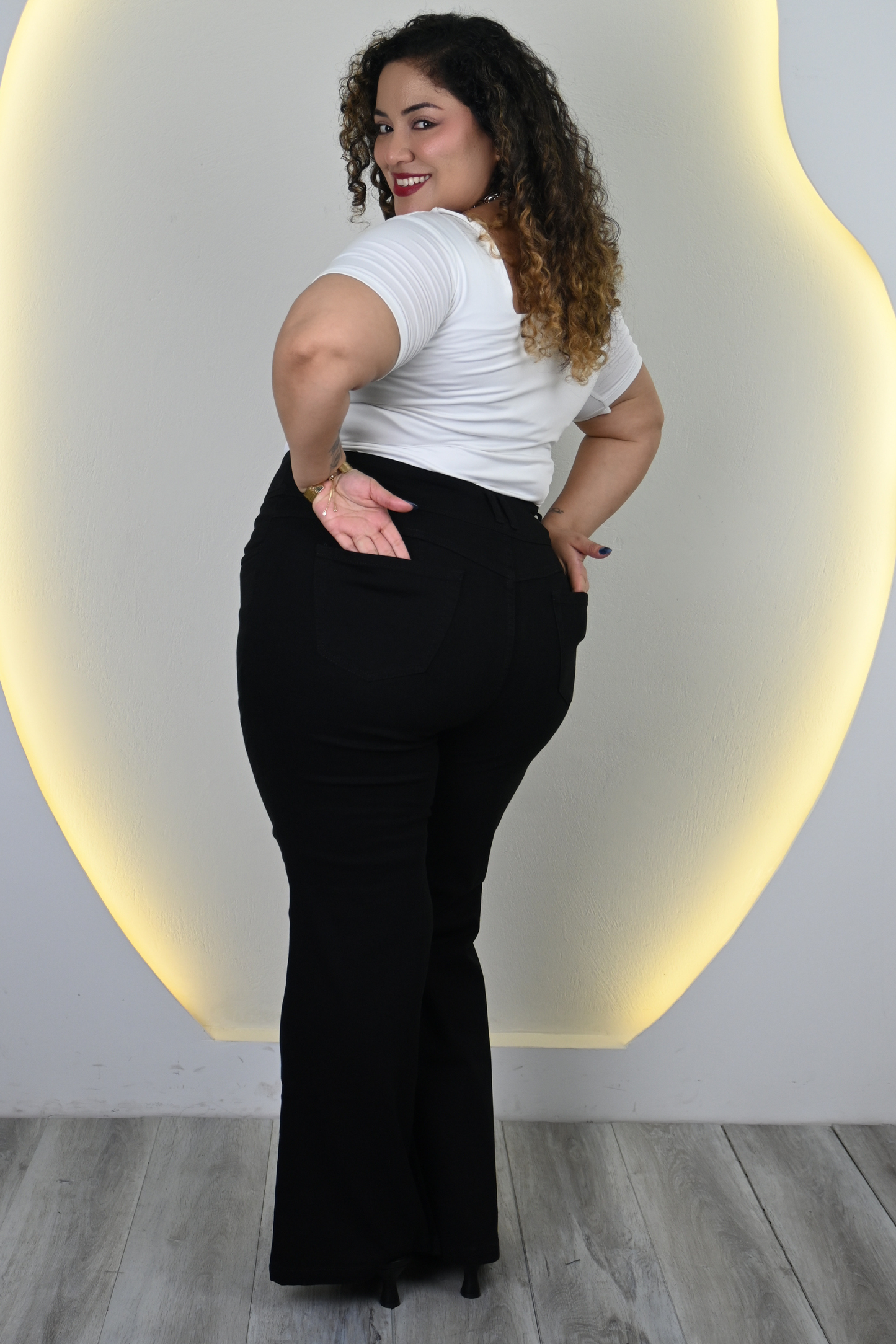Jeans Flare Liz - Negro