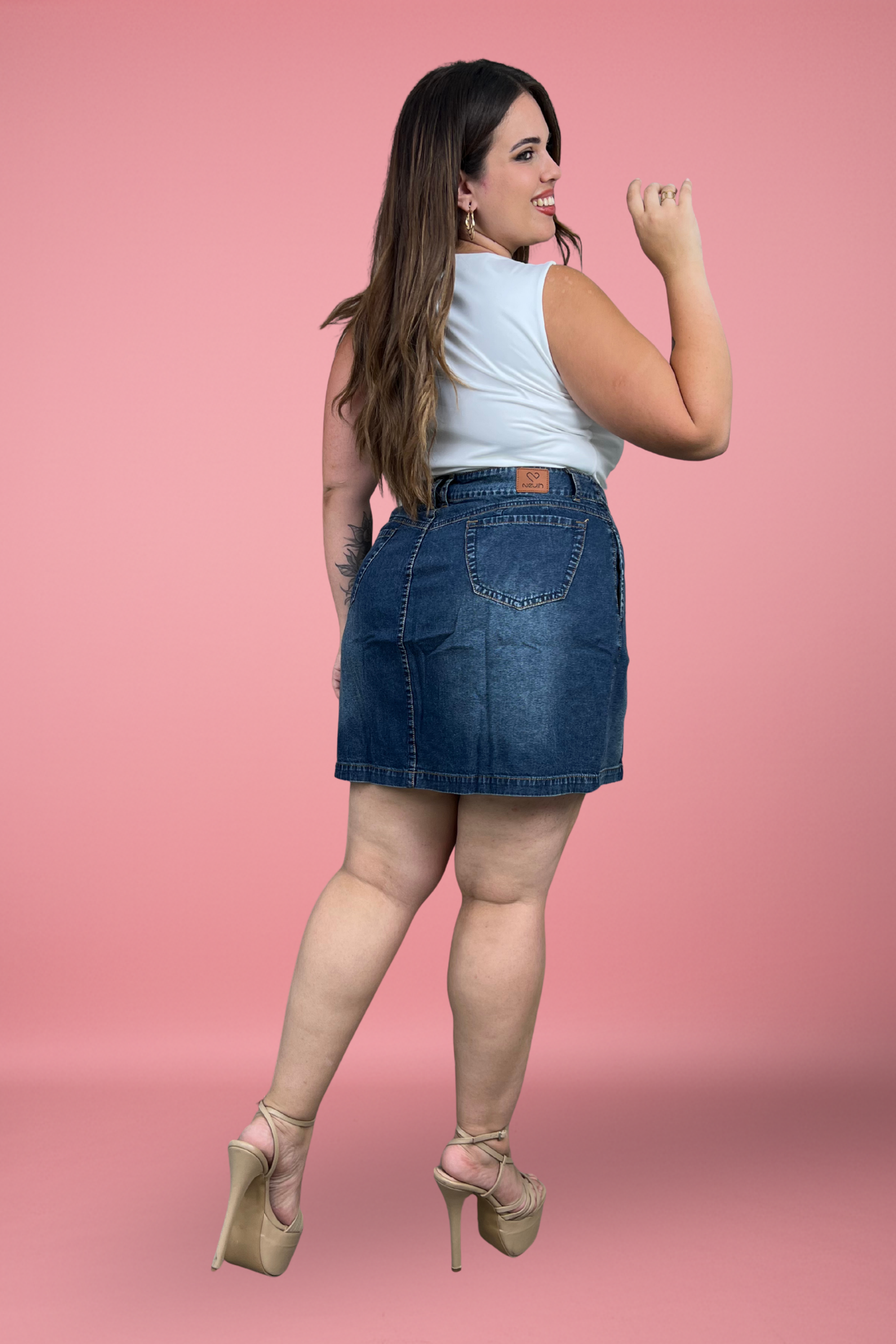 Falda Denim Antonia Azul