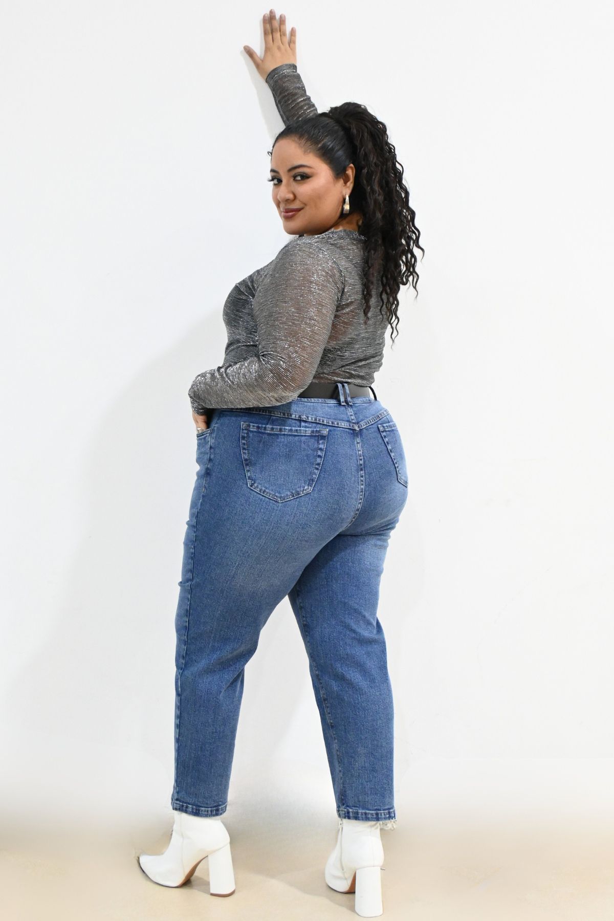 Mom jeans Almendra Celeste