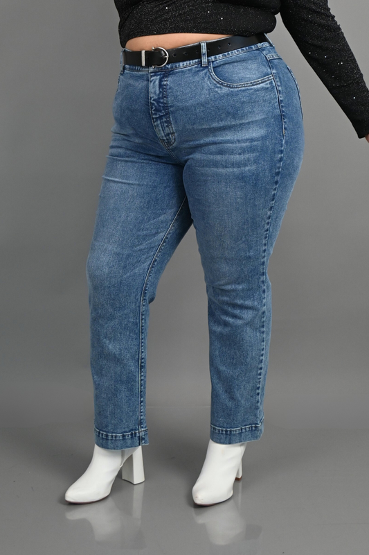 Jeans Corte Recto Cielo Cenizo