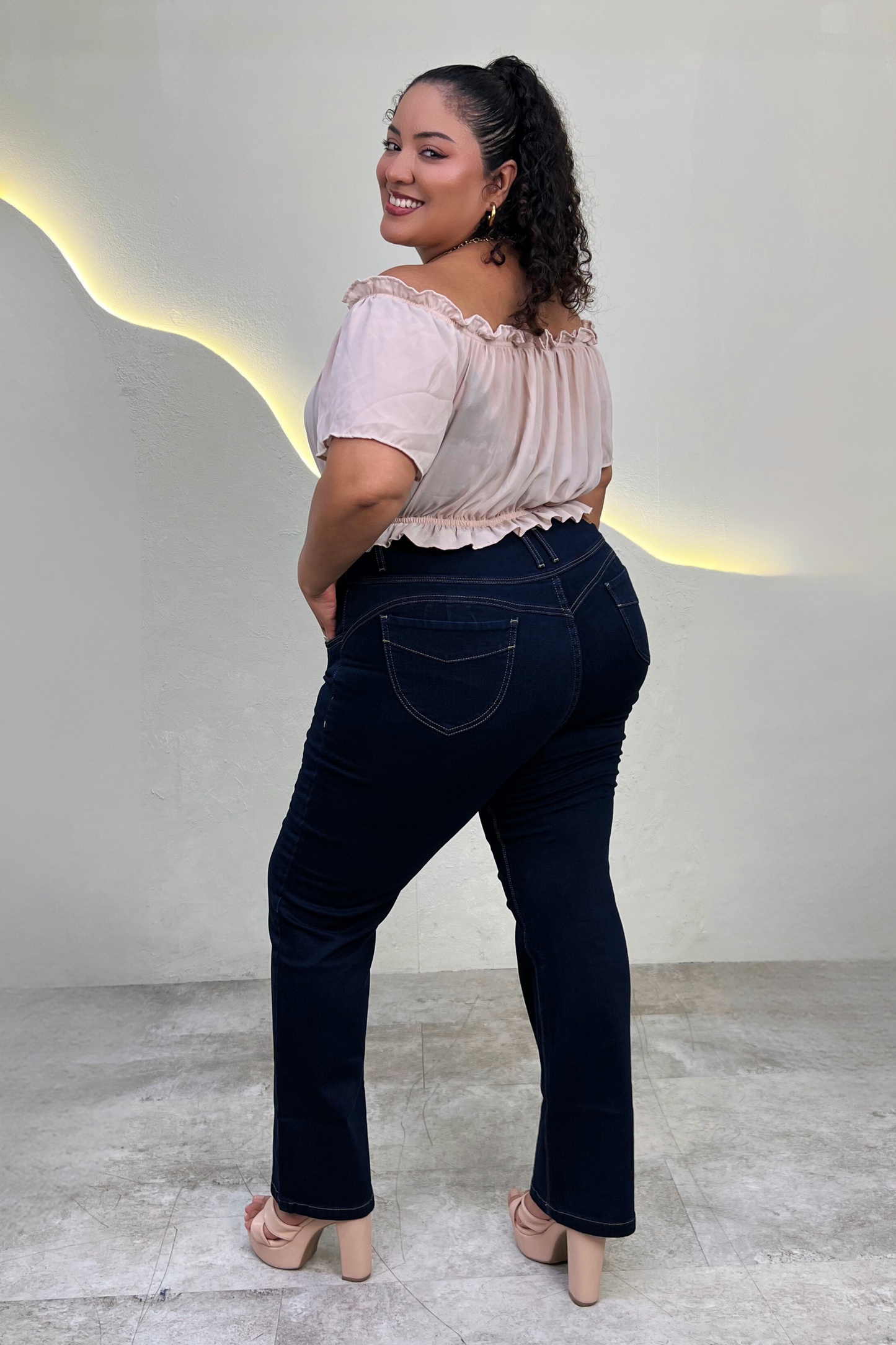 Jeans Corte Recto Anel - Night Blue