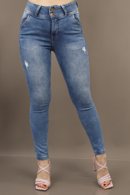 Jeans Skinny New Celeste Rasgado