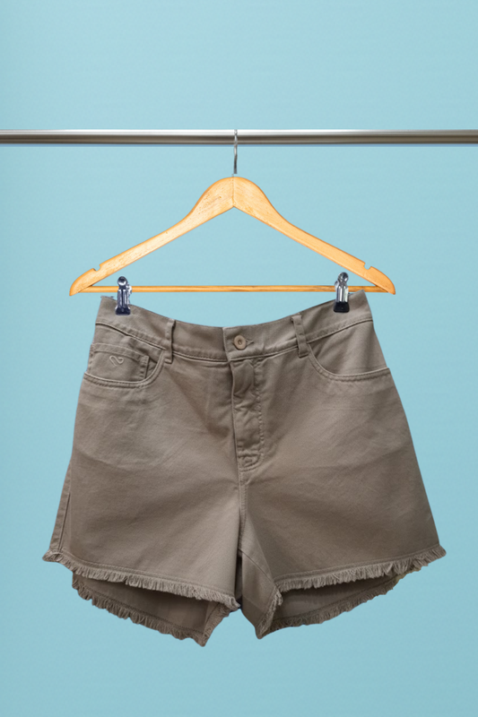 Short Sirena Desflecado Beige