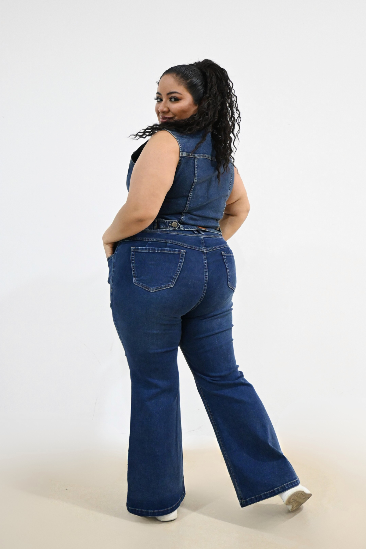 Jeans Flare Liz Green Blue