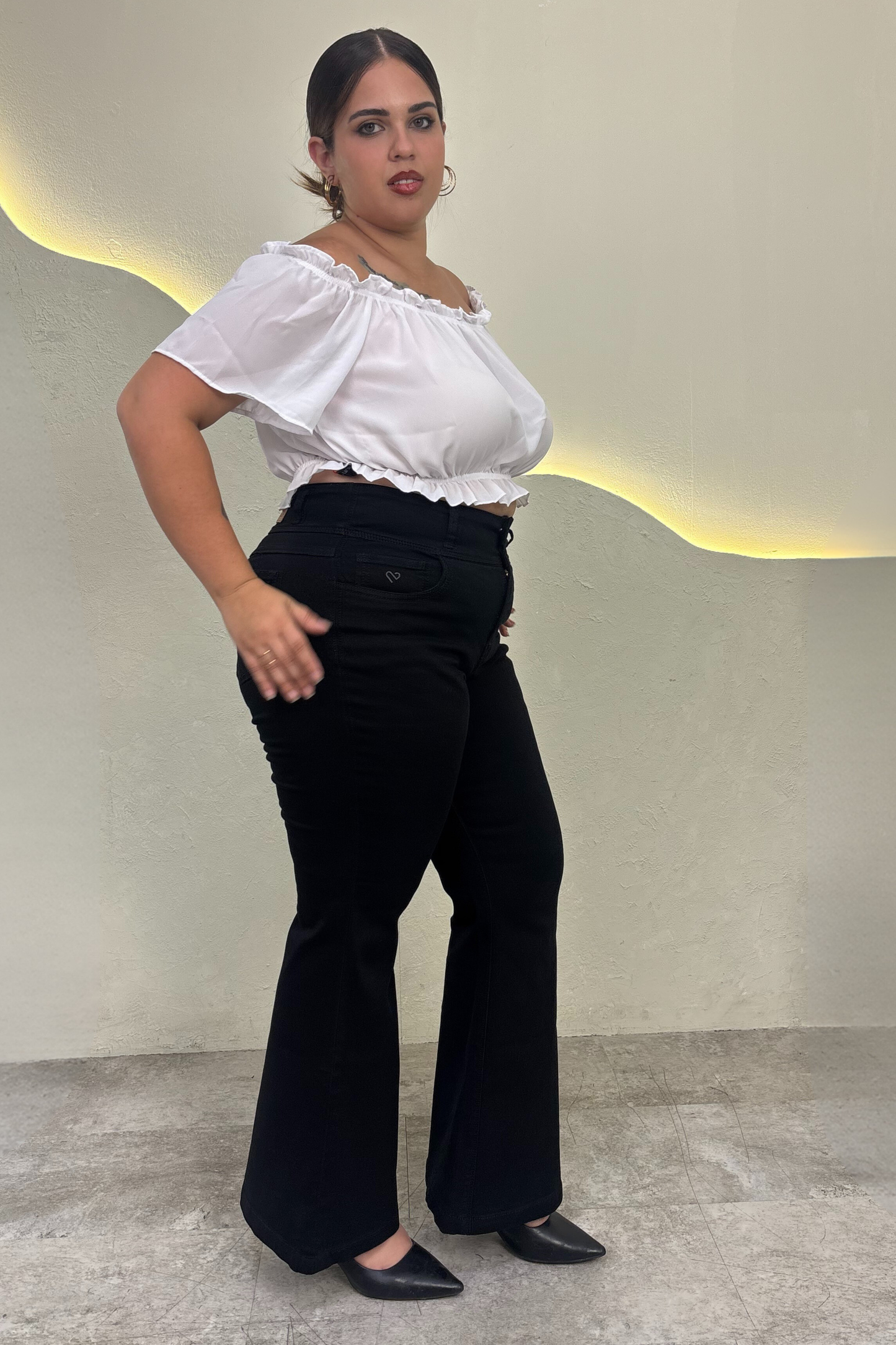Jeans Flare Liz - Negro