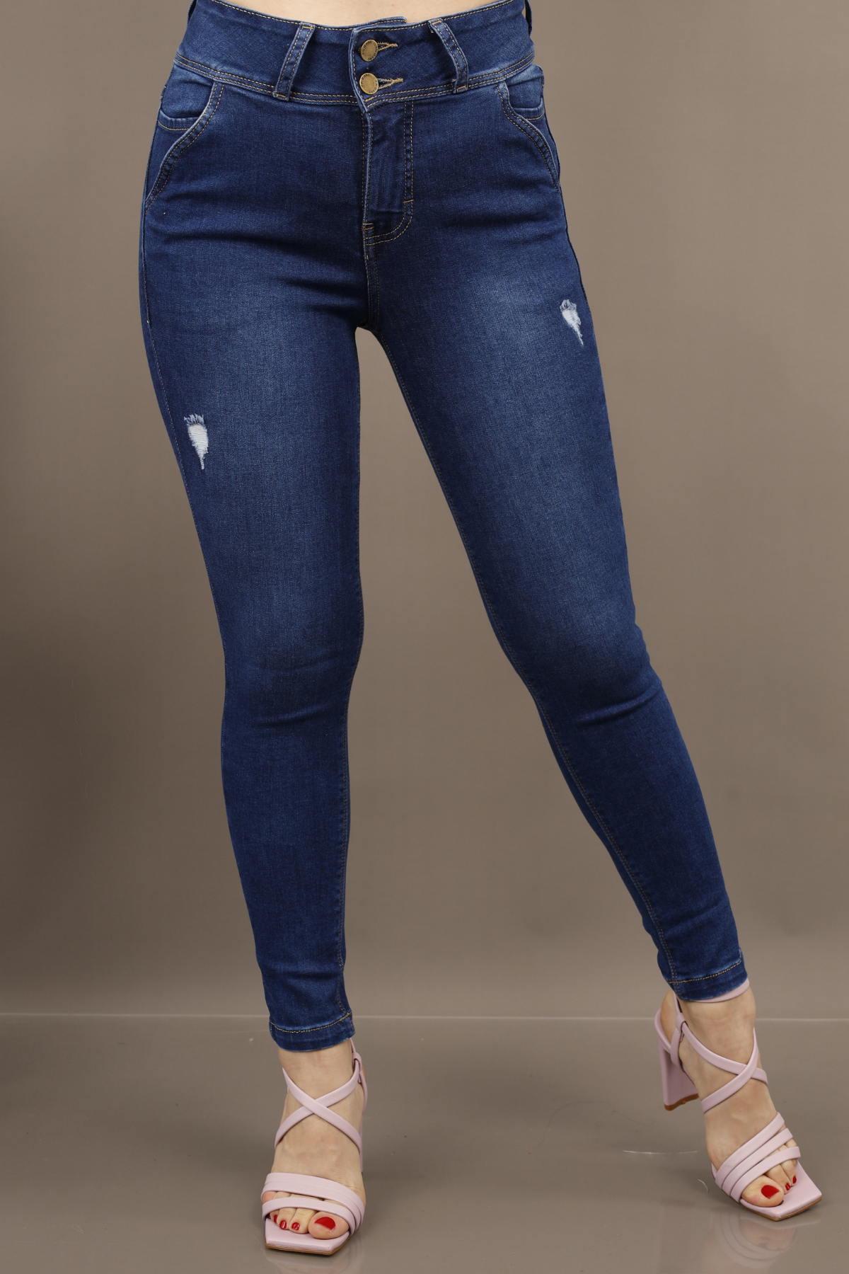 Jeans Skinny New Azul Rasgado