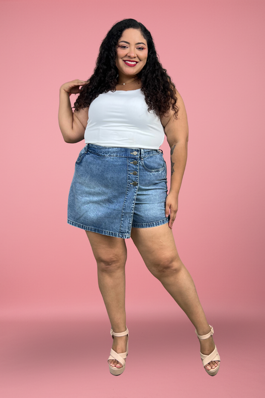 Falda Short Kristel Cenizo